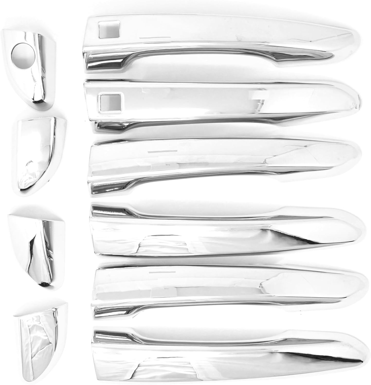 Trim Illusion Snap On Chrome Car Door Handle Cover Trim Accessories Compatible with Hyundai Tucson 2016-2021 with or Without Smart Key, DH297