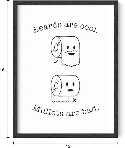 Miniatura 8 de Letreros de baño Haus and Hues, divertidos, para decoración del hogar, arte de baño, 12 x 16 pulgadas, sin marco