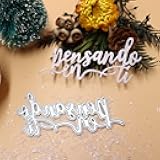 Español Pensando en ti Die Cuts for Card Making Spanish Stamps Cutting Dies for DIY Paper Scrapbooking Crafts Embossing Decorations