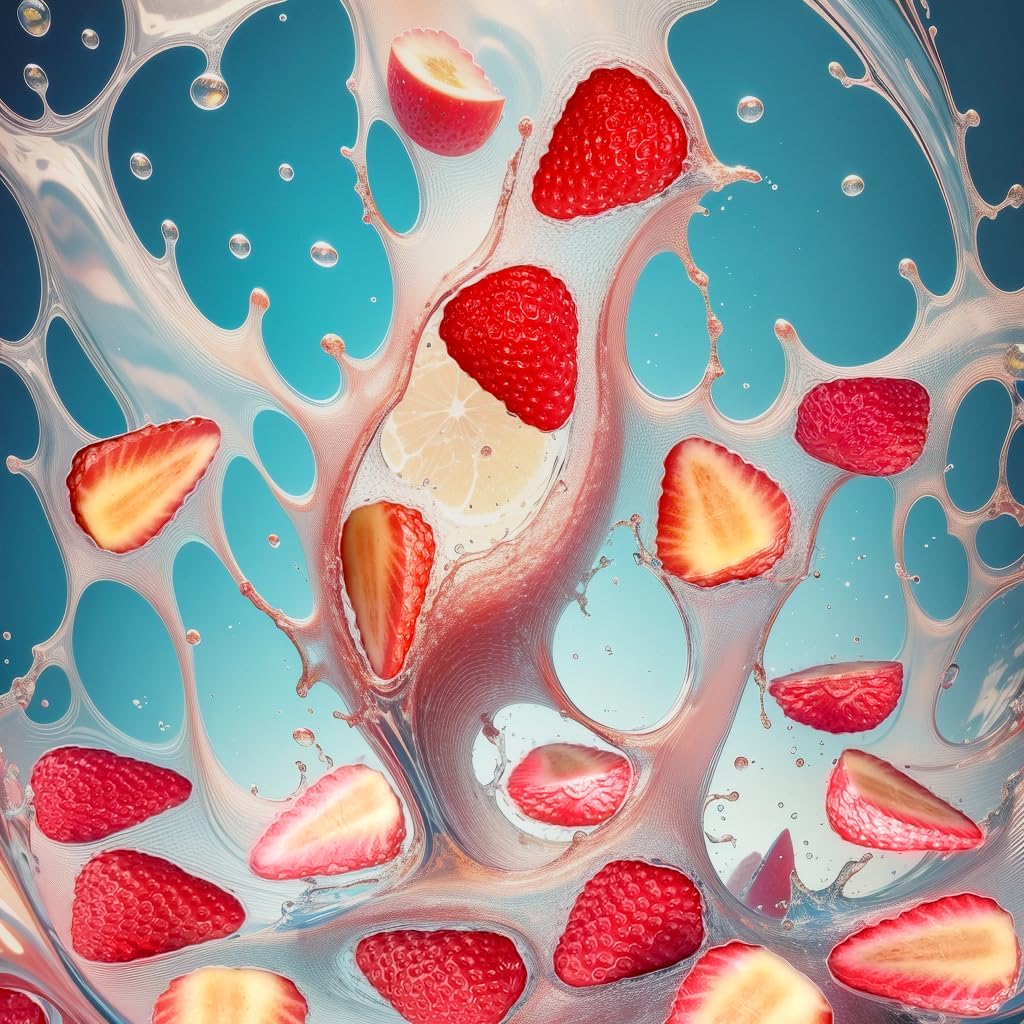 Artificial Fruit Slices, Decorative Kiwi Strawberry Banana Pieces, Photography Props, Home Table Display (Strawberry b)