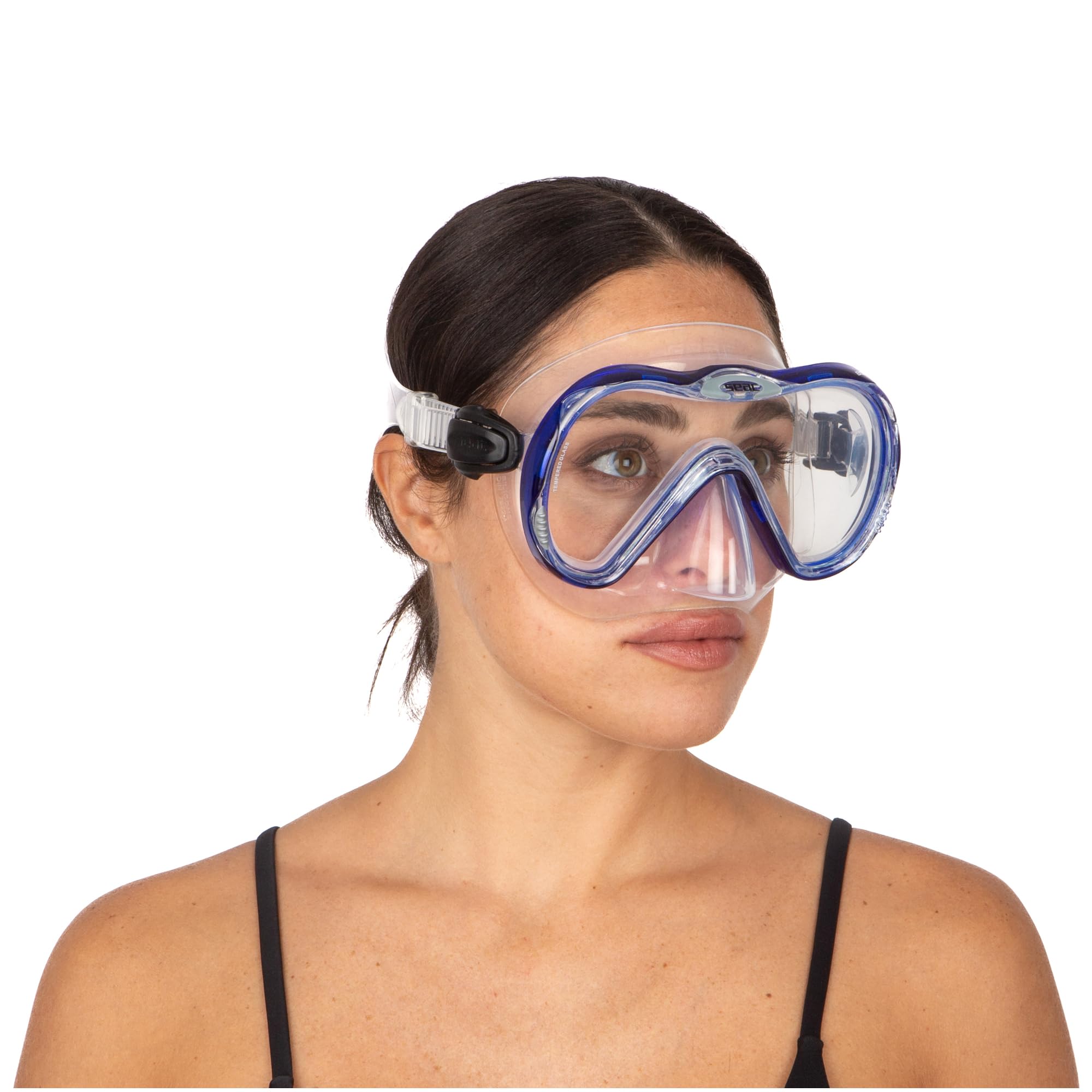 SEAC Set BIS Boss Dry, Kit en Silicone pour plongée sous-Marine et en apnée avec Masque et Tuba avec Système Dry Top et soupape de Purge