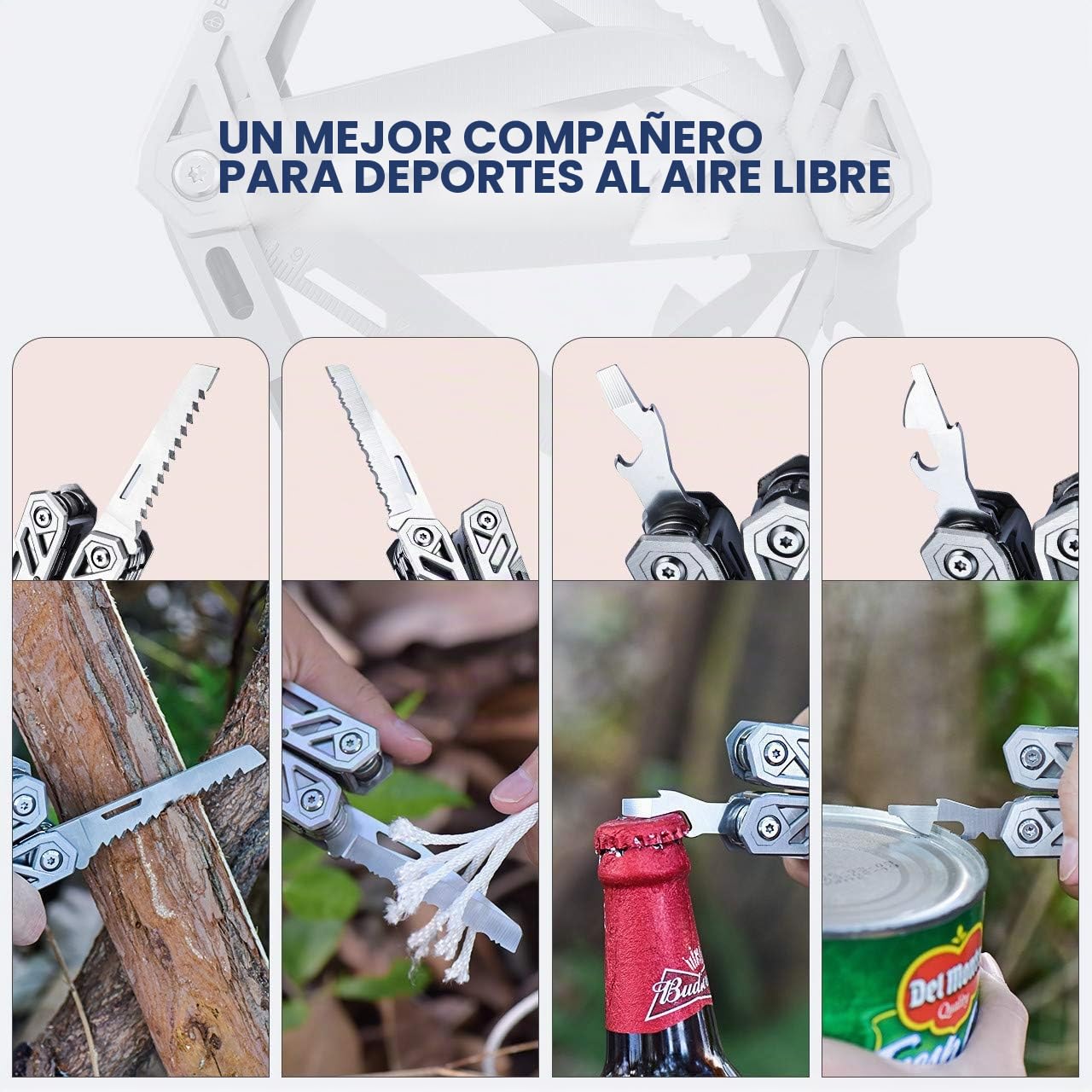 Regalos para Hombres Mujer, BIBURY Multiherramienta de Alicates 21 en 1 con juego de destornilladores, Navaja Multiusos Herramienta Multiusos para Camping, Reparación, Senderismo - Flash