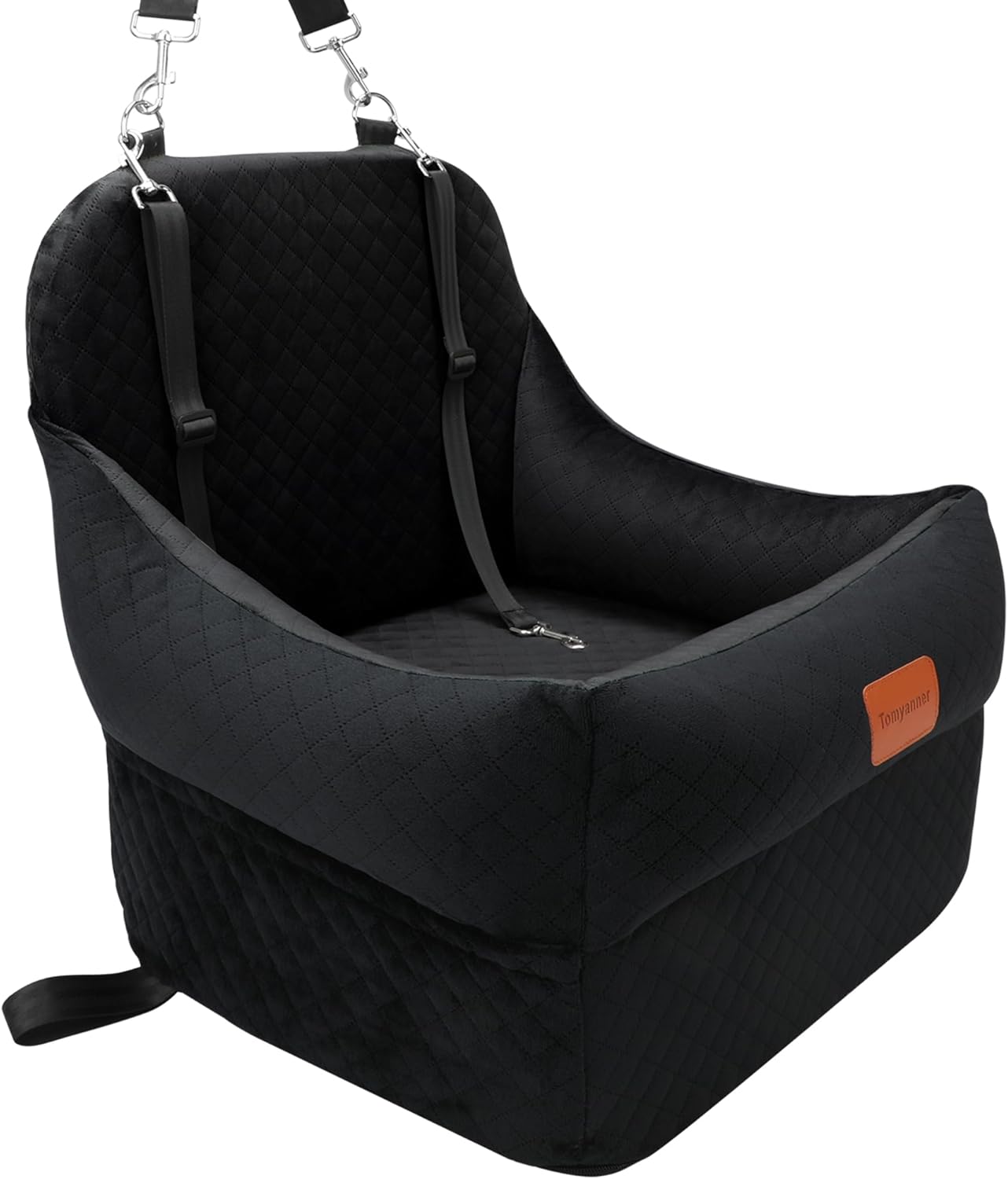 Dog Car Seat-Dog Booster Car Seat with 7”Interior Height,Pet Travel Car Seat with 2 Safety Leashes,Car Dog Seat Restraint Small/Medium Dog up to 35 lbs,Detachable Washable,Easy to Install(H-Black) Dog Car Seat-Dog Booster Car Seat with 7”Interior Height,Pet Travel Car Seat with 2 Safety Leashes,Car Dog Seat Restraint Small/Medium Dog up to 35 lbs,Detachable Washable,Easy to Install(H-Black)