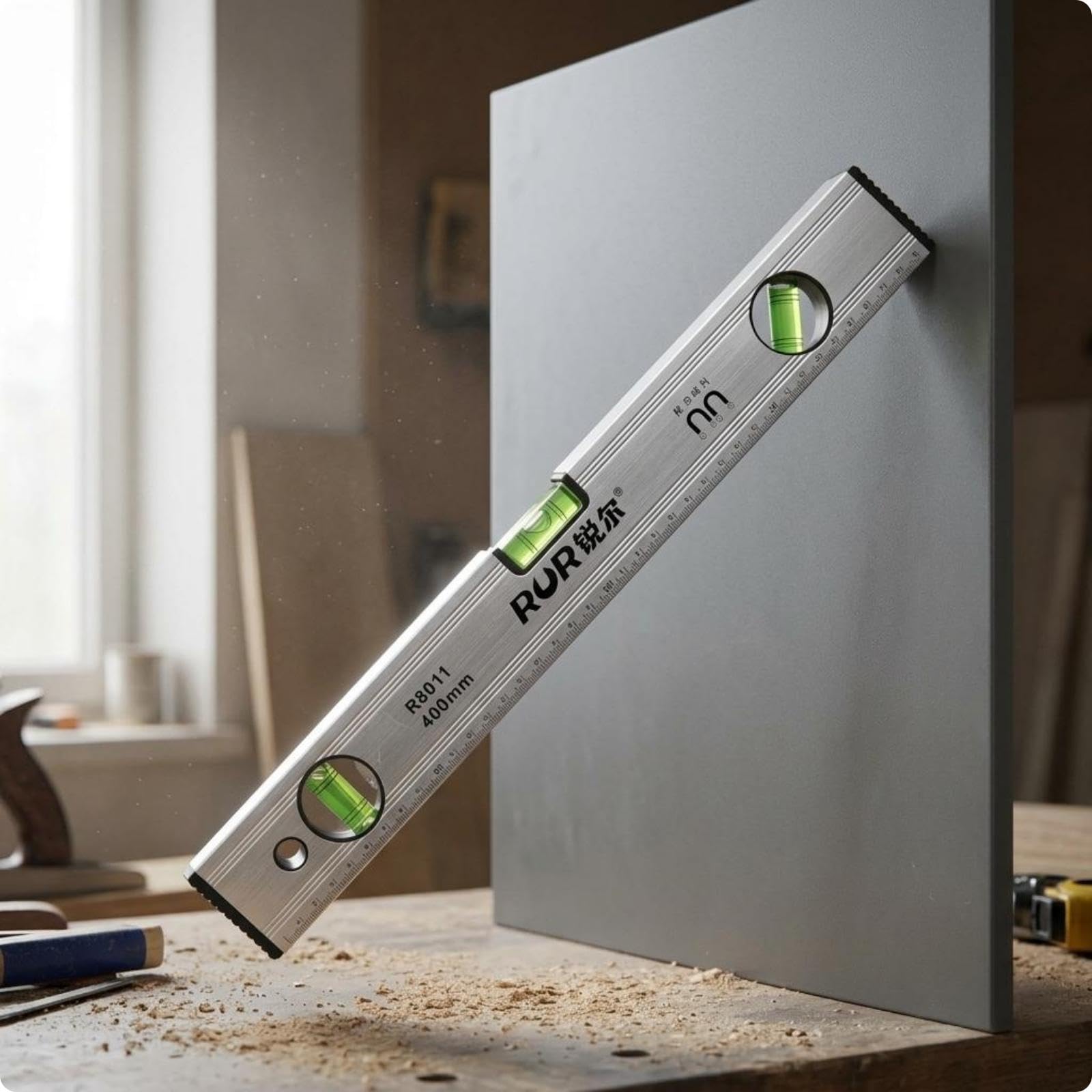 Aluminum Alloy Spirit Level Bubble Vials Spirit Level Measurement Scale for Horizontal and Vertical Alignment 400MM Economy-image-24