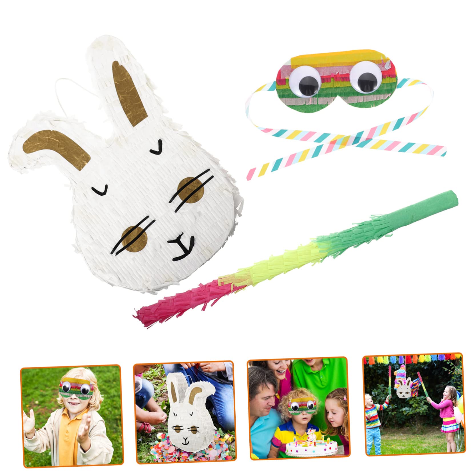 1set Pentolaccia Colorata Per Ragazzo Ragazza Completo Di Maschera e Per Feste Di Compleanno Pasqua e Giochi Di Carnevale Decorazioni Per Eventi Divertenti