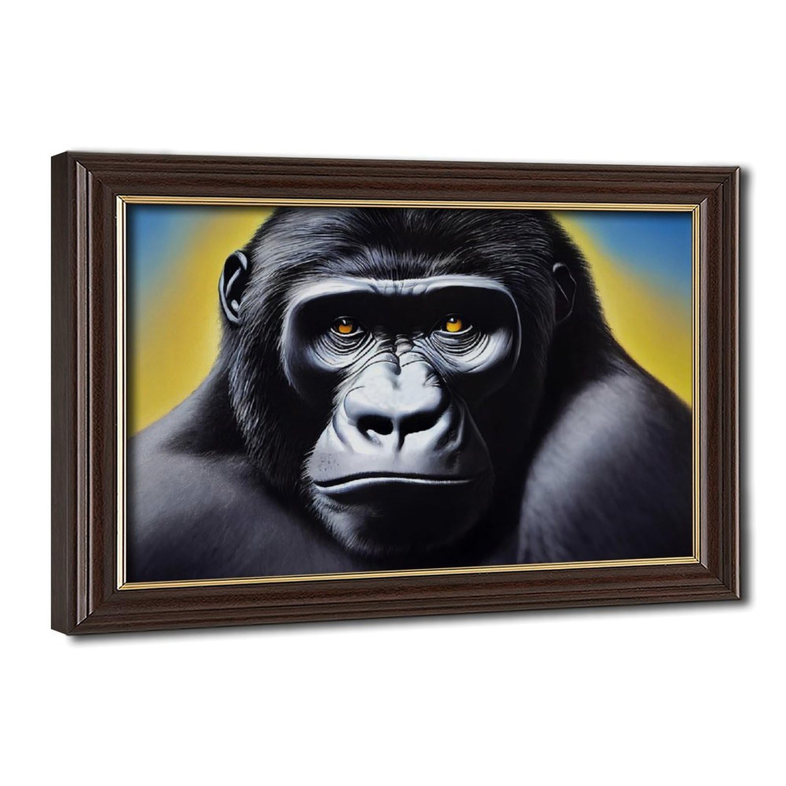 Bareronor Rare Gorilla Poster Canvas Poster Bedroom Decor Landscape Office Room Decor Gift 12" L X 18" W