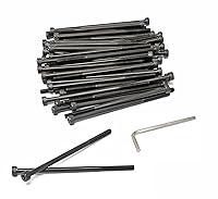 Vista 186 de iexcell Juego de 50 tornillos M4 x 20/25/30/35/40 de acero de aleación de grado 12.9, acabado de óxido negro