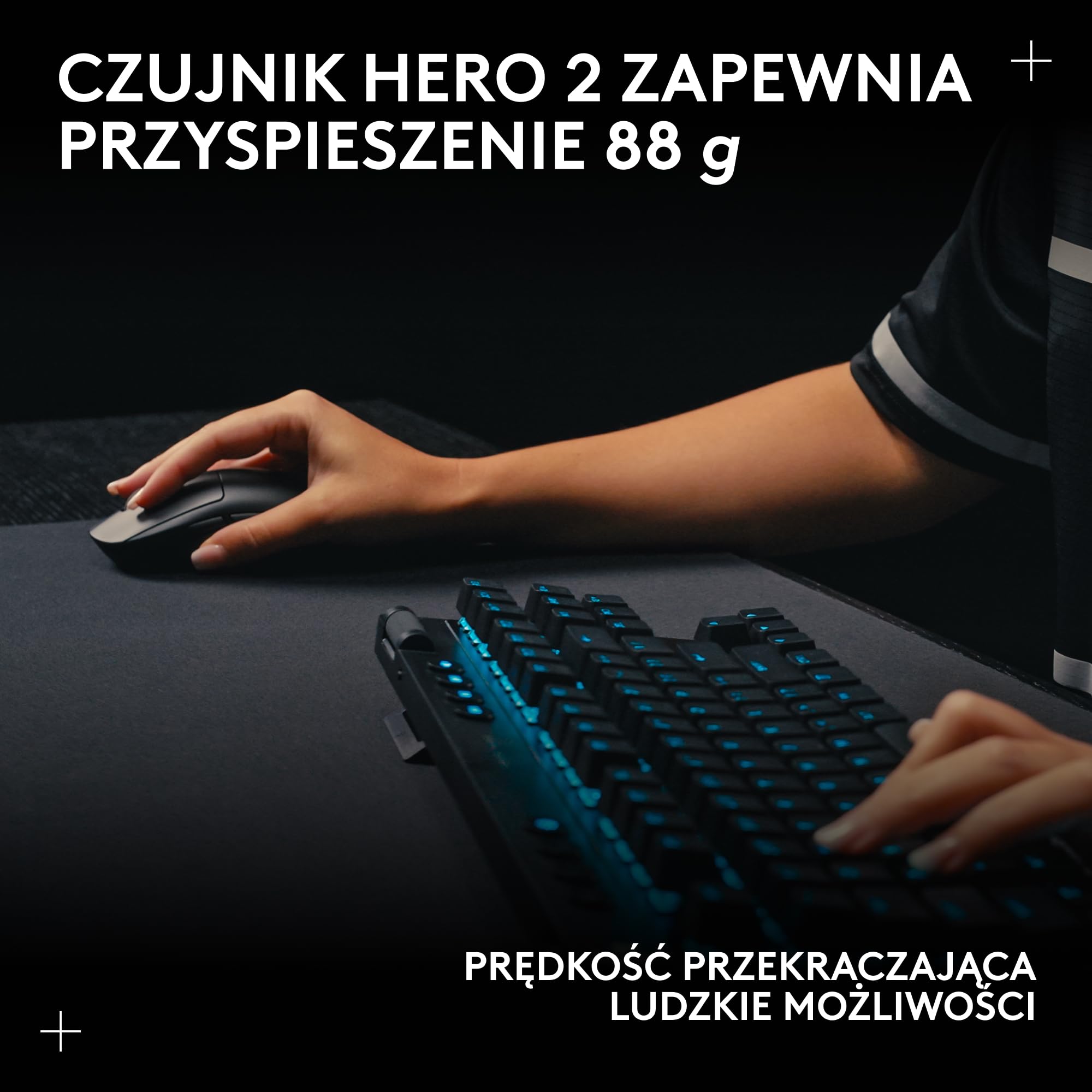 Bezprzewodowa mysz do gier PRO 2 LIGHTSPEED, do 4 konfigurowalnych i przełączanych magnetycznych przycisków bocznych, ładowanie przez USB-C, czujnik 32k DPI do komputerów PC/Mac