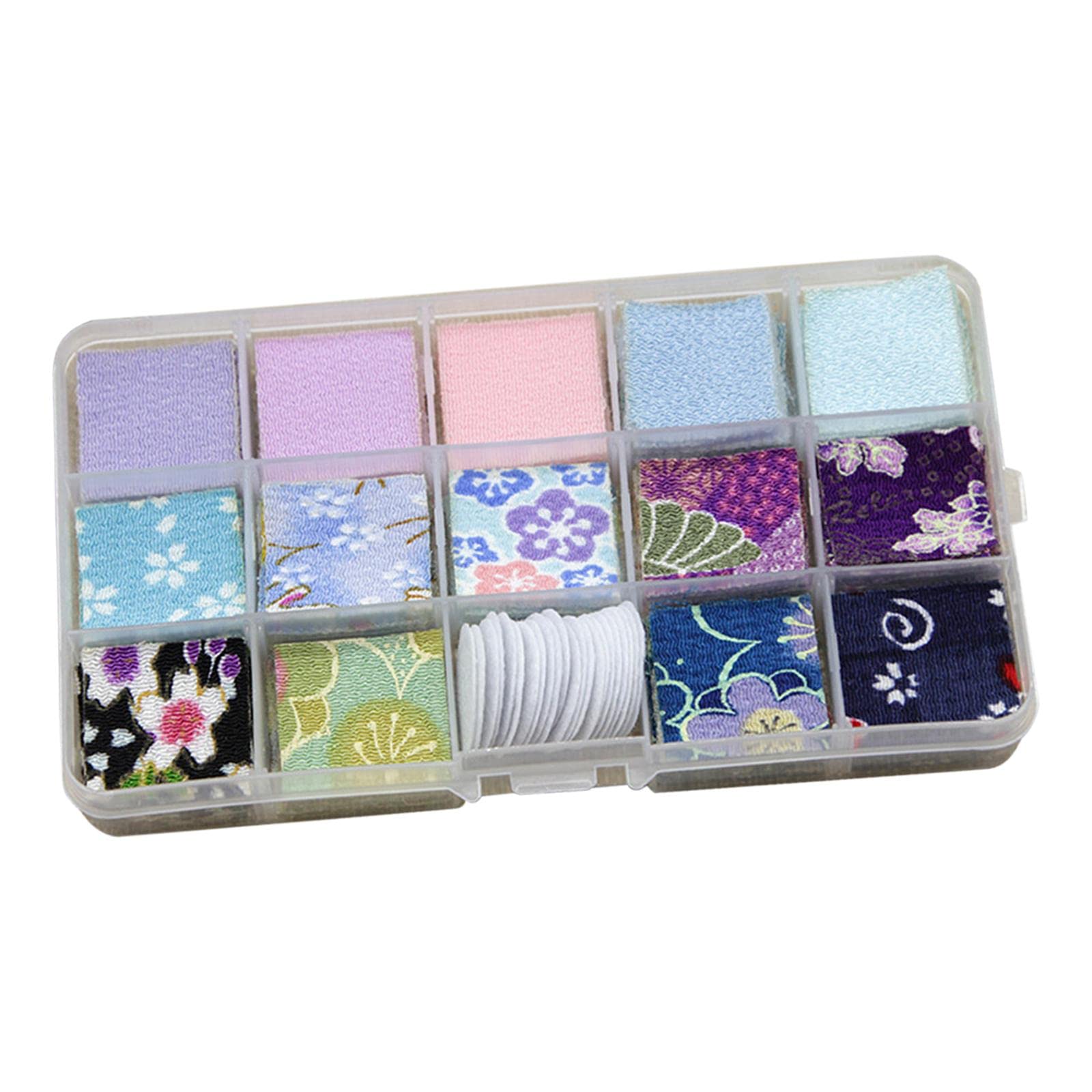 Tissu patchwork crêpe polyester résistant boîte 140 pièces accessoires cheveux