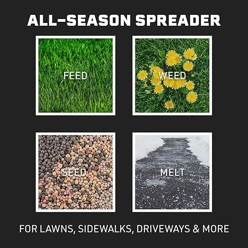 Vista 5 de Titan Attachments Esparcidor de Difusión Manual Profesional de Fertilizante de 50 lb, Extiende de 10 a 12 FT, Cuidado del Césped y Derretidor