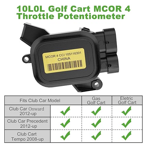 Miniatura 6 de 10L0L Carro de golf MCOR 4 Potenciómetro de aceleración de conversión Compatible con Club Car PrecedentCarryallTempoOnward 2012 en adelante