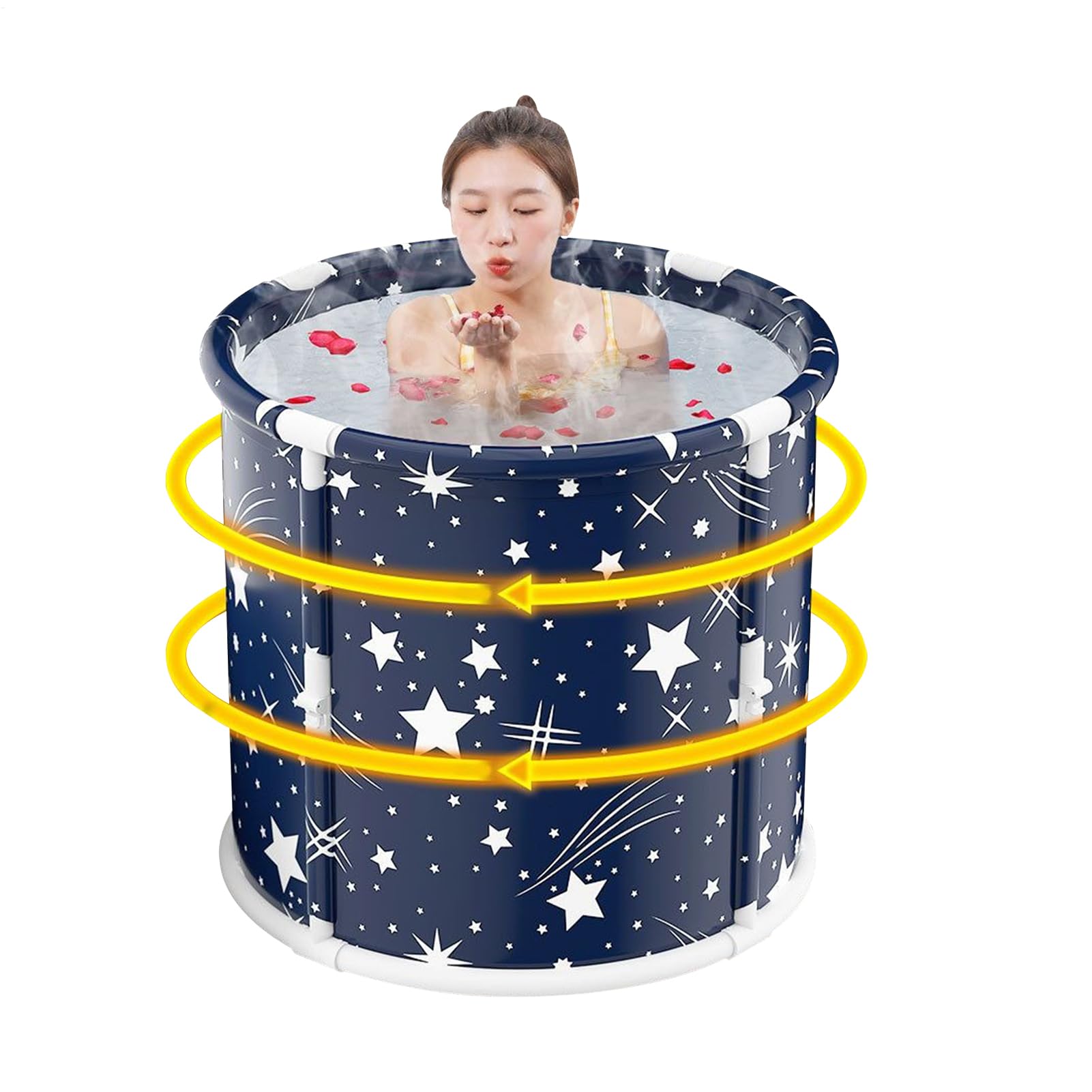 Bañera portátil,Tina portátil para ducha - Bañera de hidromasaje plegable