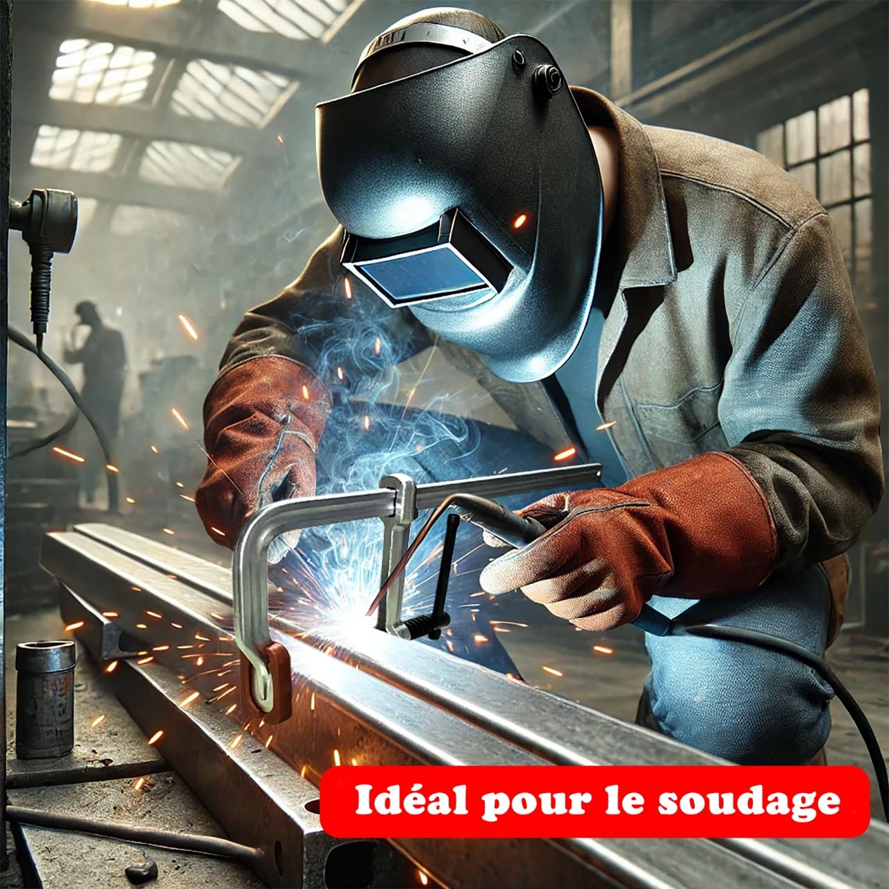 HimaPro Lot de 4 Serre-joints en F en Acier Forgé – Longueur 300 mm – Capacité de Serrage 270 kg – Profondeur de Gorge 80 mm – Pour Soudure, Travail du Bois et du Métal