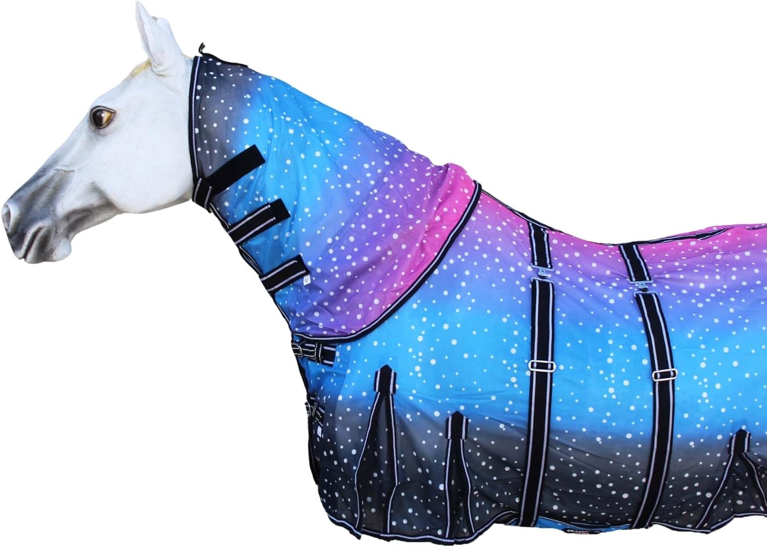 Challenger Horse Light Summer Spring Airflow Mesh Fly Sheet Removable Neck Galaxy 73157