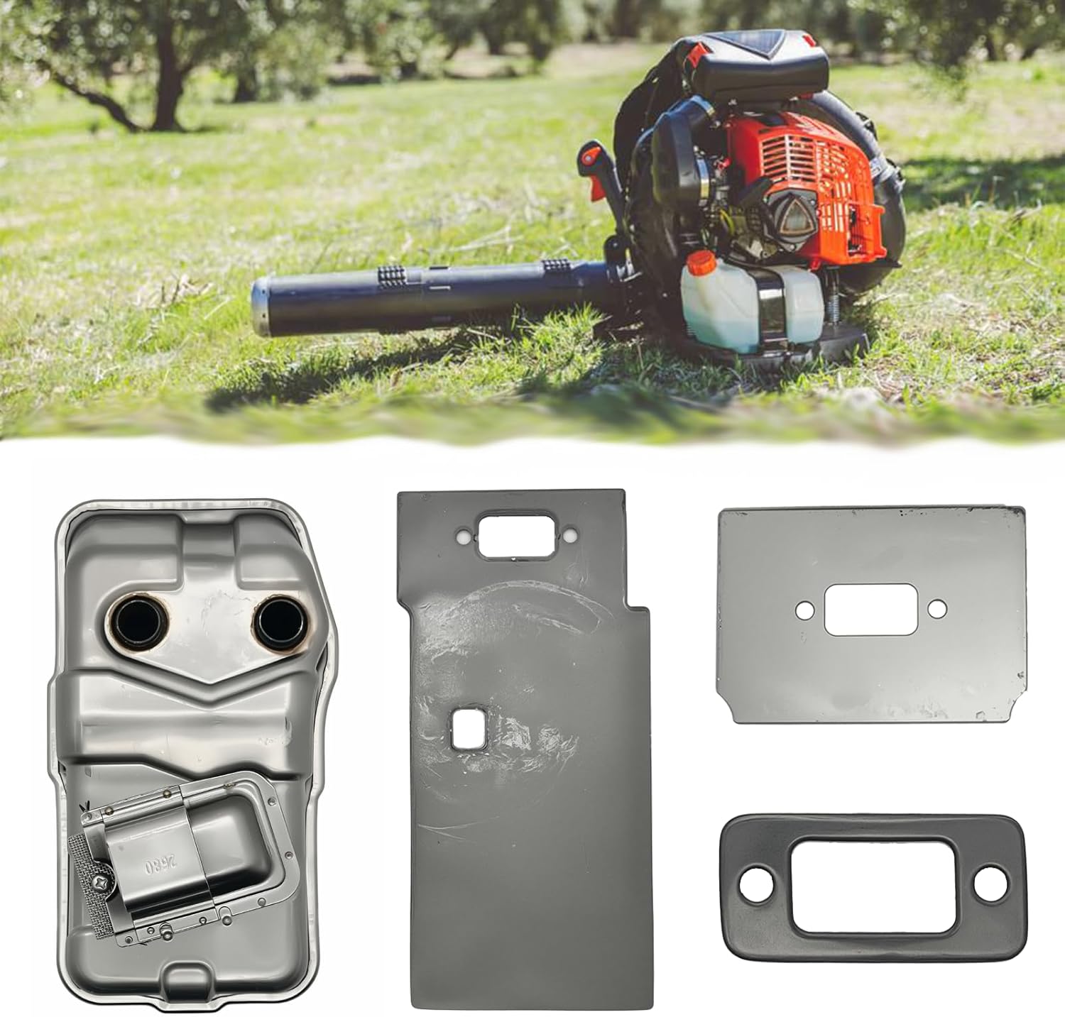 Blower Muffler Replacement Compatible With ECHO PB-8010 PB-9010 PB-8010H PB-8010T PB-9010H PB-9010T EB810 EB910 Backpack Leaf Blower Exhaust System Parts Replacement P100006321 P100012130