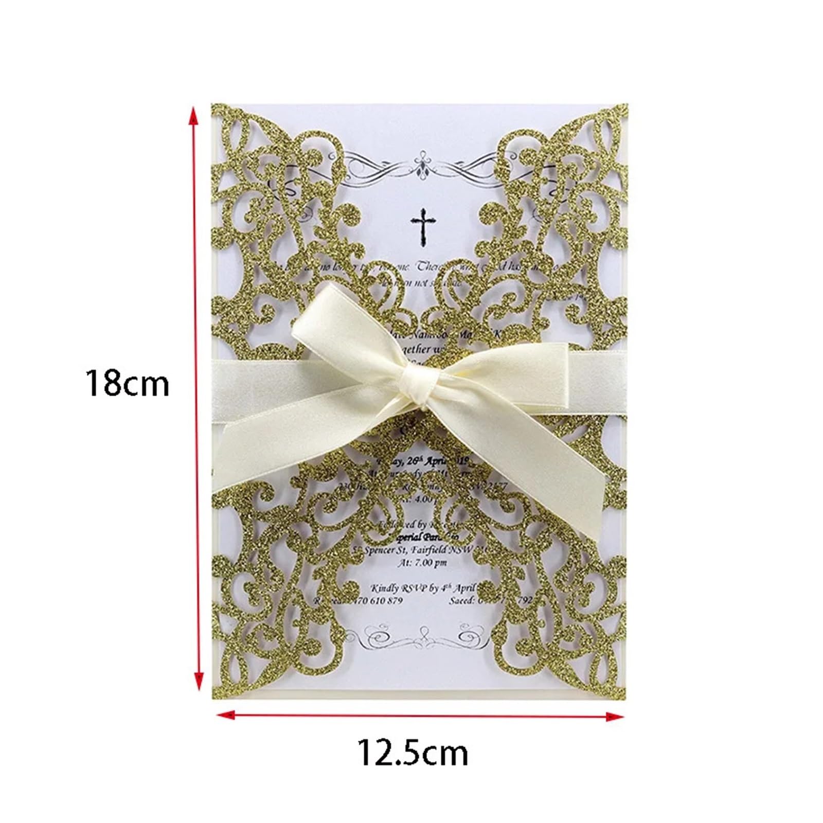Invitaciones Boda 25/50pcs Glitter Paper Wedding Invitations Card Lace Flower Greeting With Ribbon Brithday Party Supplies(Only Silver Cover,50pcs)