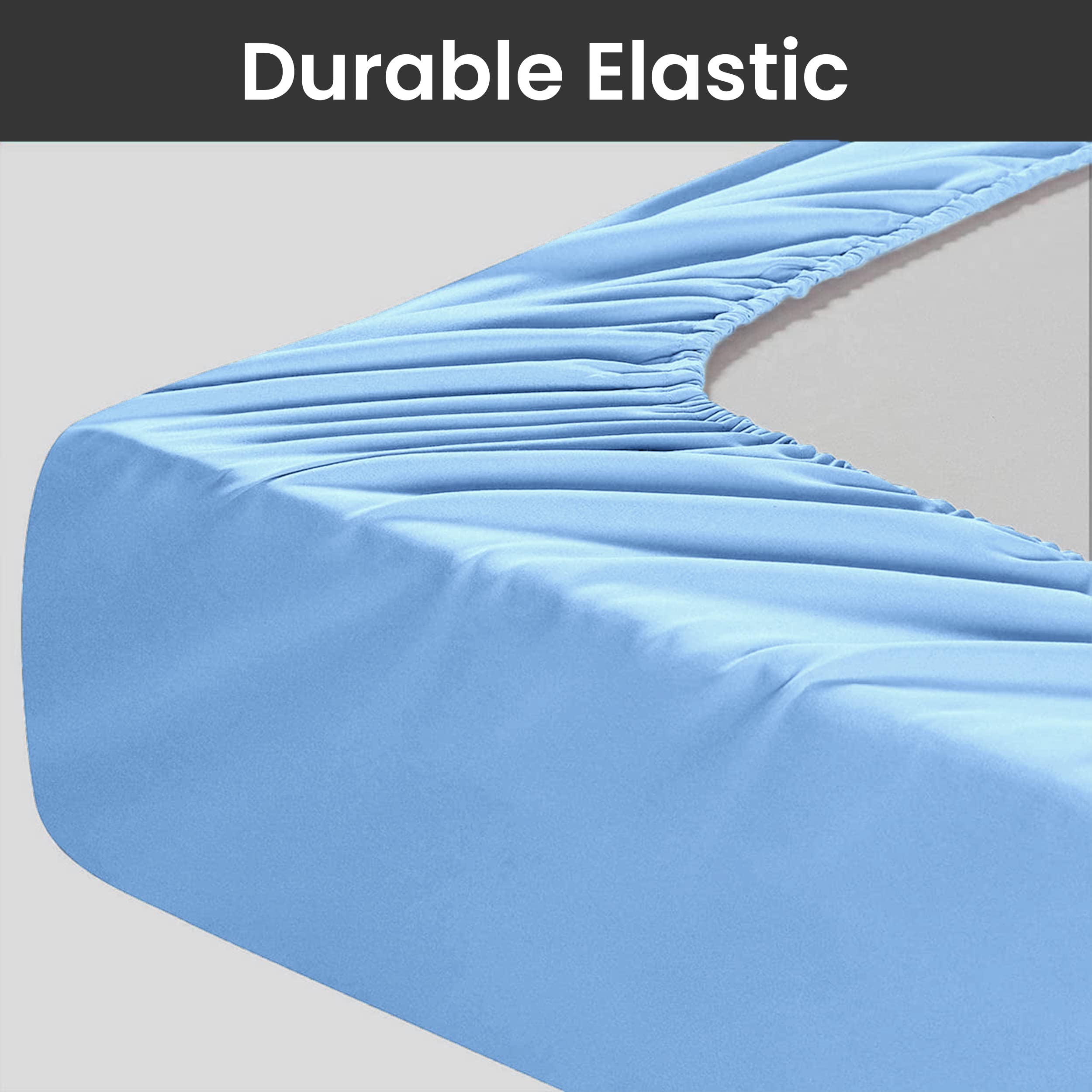 Moonlight Bedding King Size Fitted Sheets 40 Cm Extra Deep Pocket Grey Bed Sheets 16 inch Ultra Soft Bottom Sheet Brushed Microfiber Breathable Shrinkage and Fade Resistant — view 116