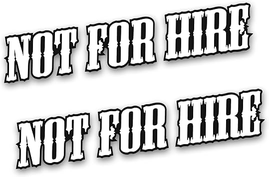 WSQ 2-Pack Not for Hire Trailer RV Car Bumper Window Vinyl Decal Sticker Premium Quality White Size 10 Inches