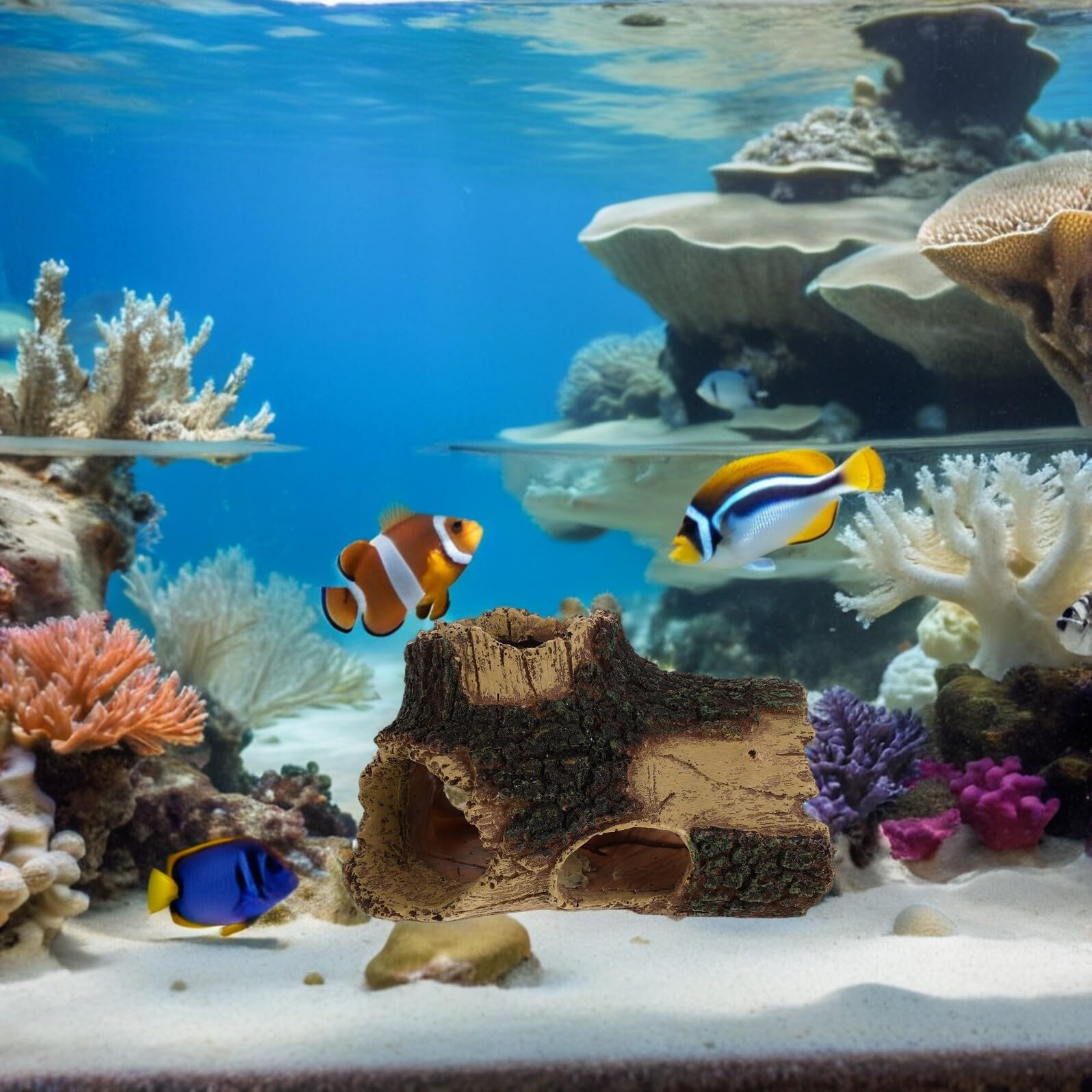 Toddmomy Tronco d Albero in Resina per Acquario Grotta Decorativa per Pesci e Gamberetti Nascondiglio per Acquario Forma di Radice d Albero
