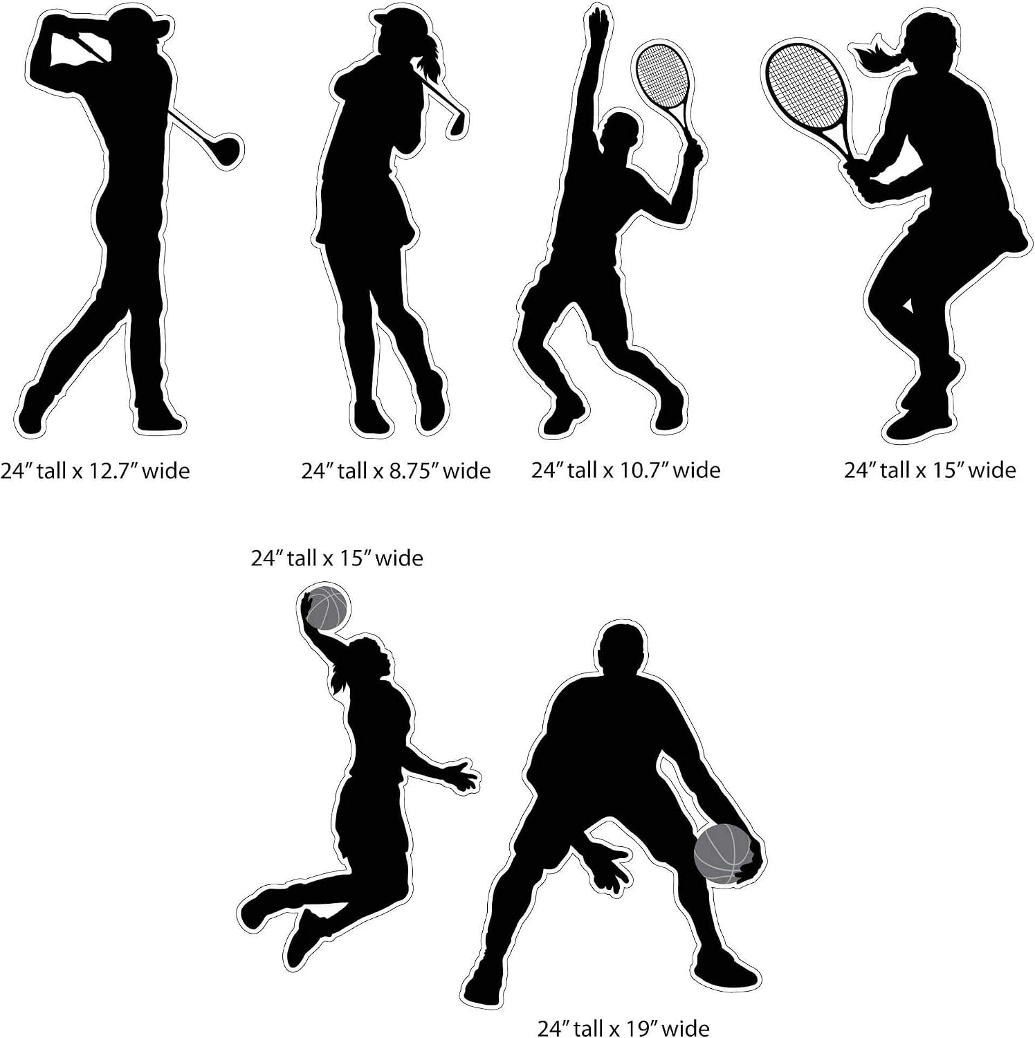 VictoryStore Yard Decorations - Athlete Silhouette Accessories Outdoor Yard Signs, Includes Stakes 19063