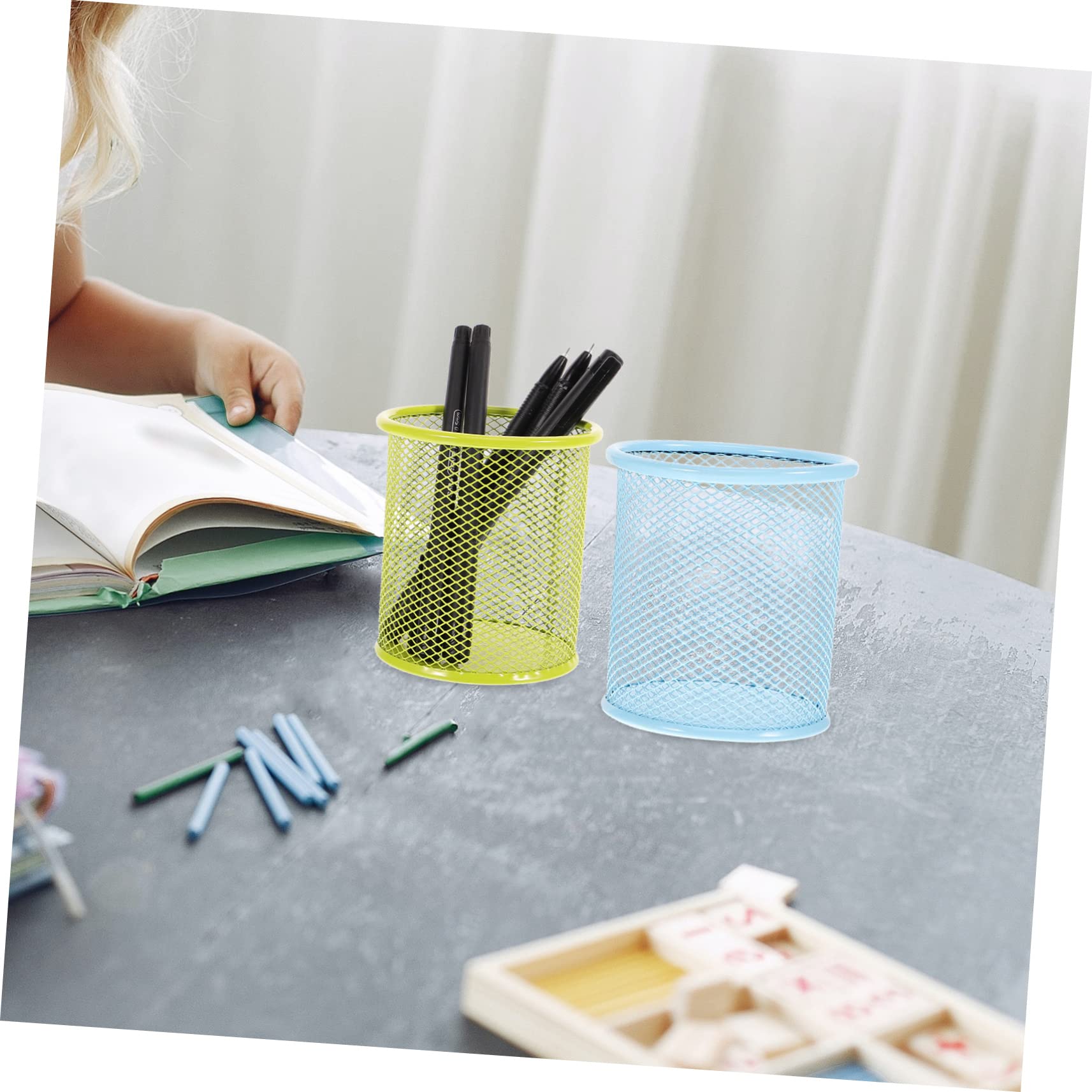 VILLCASE 6pezzi Portapenne Per Scrivania Organizer Versatile e Giallo Design e Decorativo