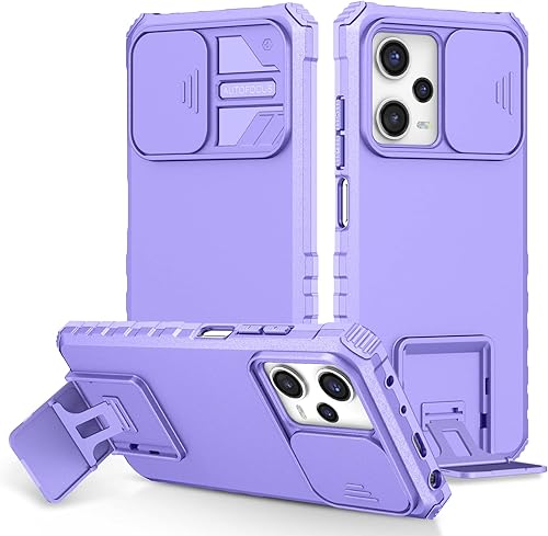 Miniatura 10 de CCSmall Funda para Xiaomi Redmi Note 12 Pro 5G con cubierta de cámara deslizante, protección militar contra caídas Funda trasera dura y borde suave
