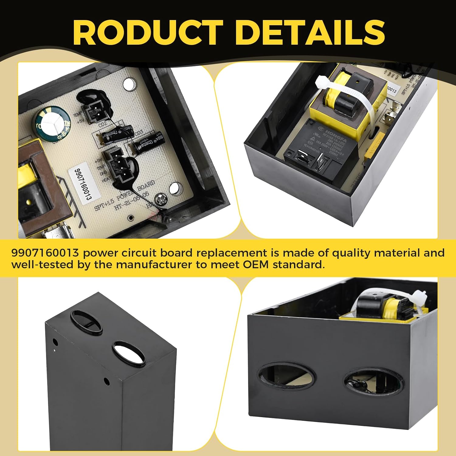 9907160014 Digital Control Panel, 9907160013 Power Circuit Board Replacement for Masterbuilt Digital Electric Smoker