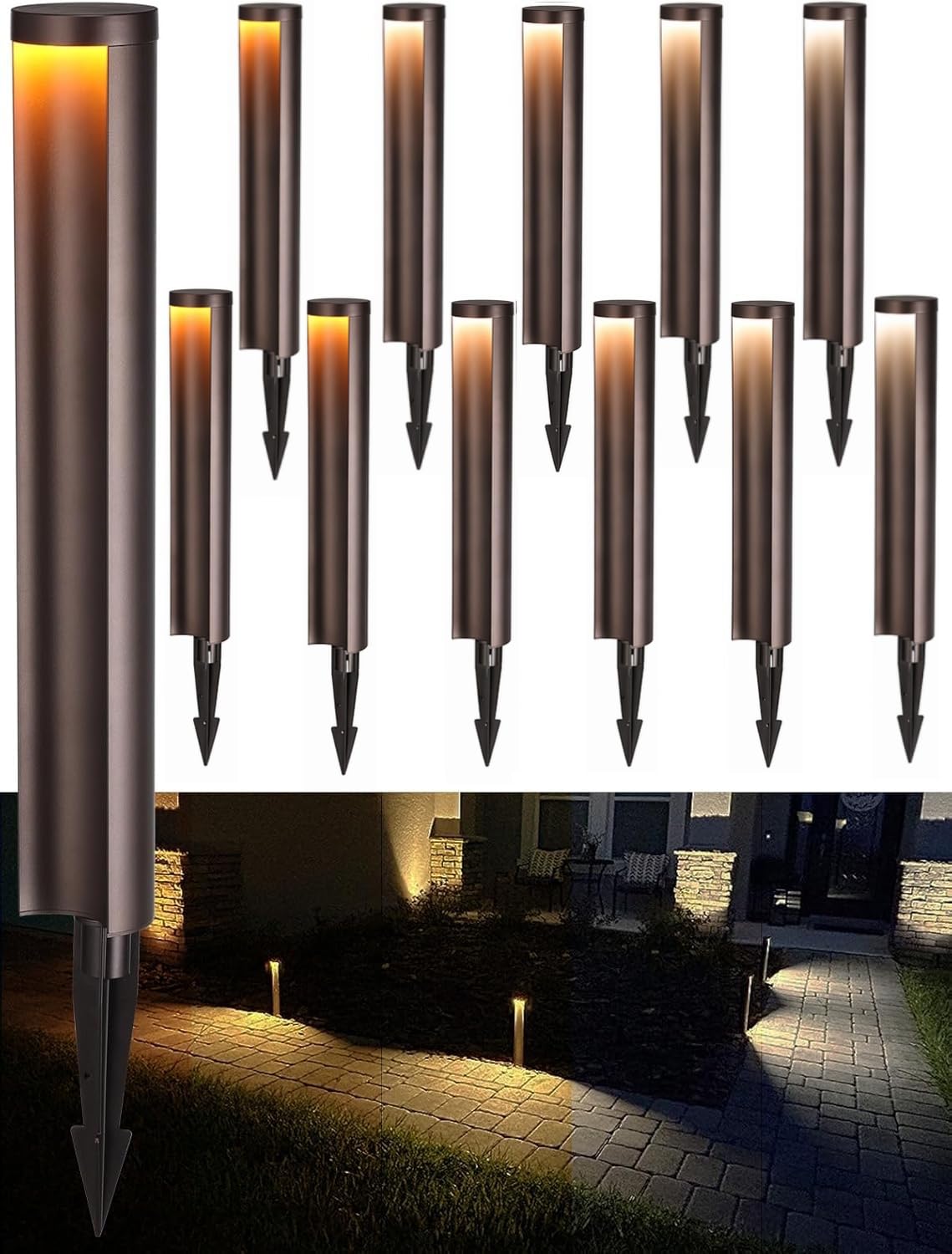 LEONLITE 5CCT Low Voltage Landscape Lights, 5W Anti-Glare LED