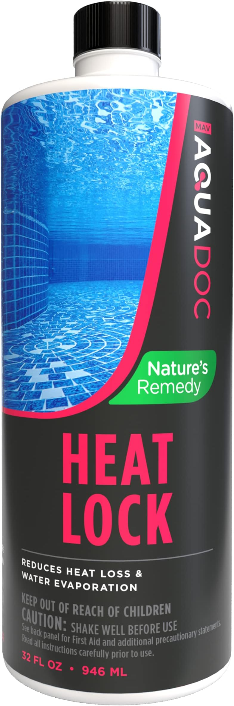 Pool Liquid Solar Blanket with Innovative Heat Lock - The Liquid Solar Blanket for Pools for UV Protectant and Pool Liquid Heat Shield to Reduce Chemical Loss - AquaDoc Pool Chemicals
