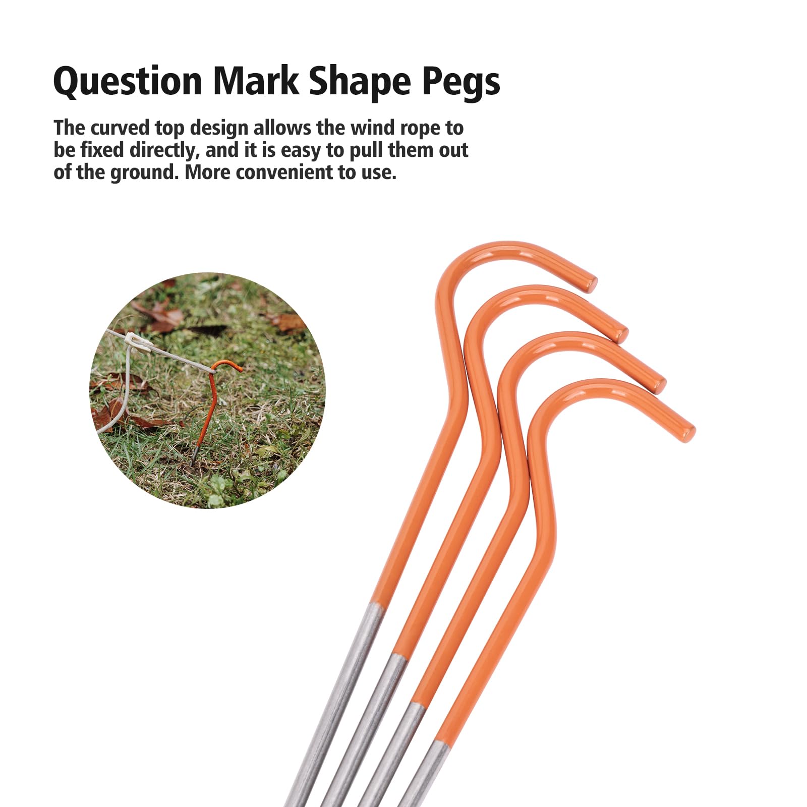 iBasingo 8pcs/lot Titanium Alloy Pegs Outdoor Camping Tent Stakes Portable Elbow Grass Tent Nail A-Ti4001P : Sports & Outdoors