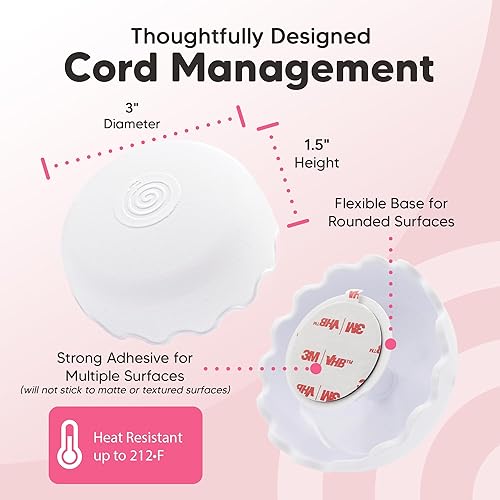 Miniatura 4 de The Cord Wrapper Paquete de 4 organizadores de cables de alimentación, envoltorios de cables resistentes al calor para electrodomésticos de cocina,