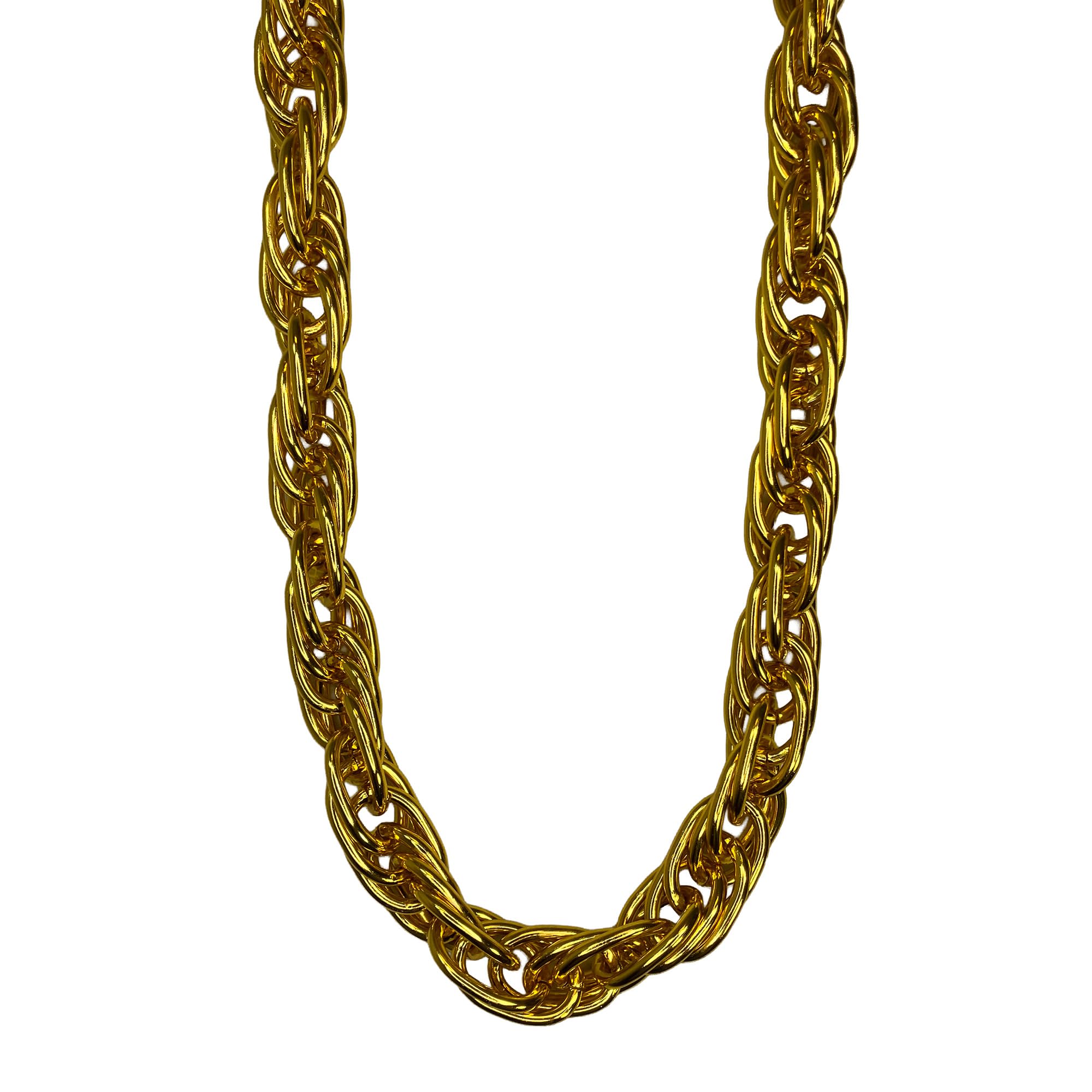 Largemouth 101,6 cm Heavy Rope Chain Old School Rapper Costume Bling!! (Oro), Oro, 102 cm