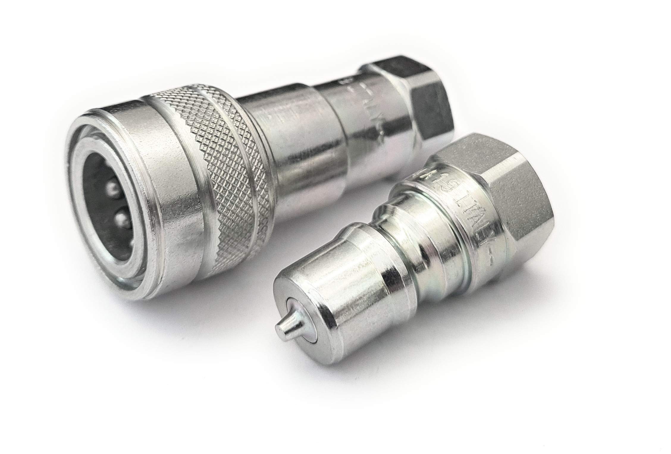 Hydraulic ISO B Male & Female Set 1/4" BSP Quick Release Couplings – Hydraulic Quick Connect Fittings, ISO 7241-B, BSP Thread Connectors for Industrial & Agricultural Equipment