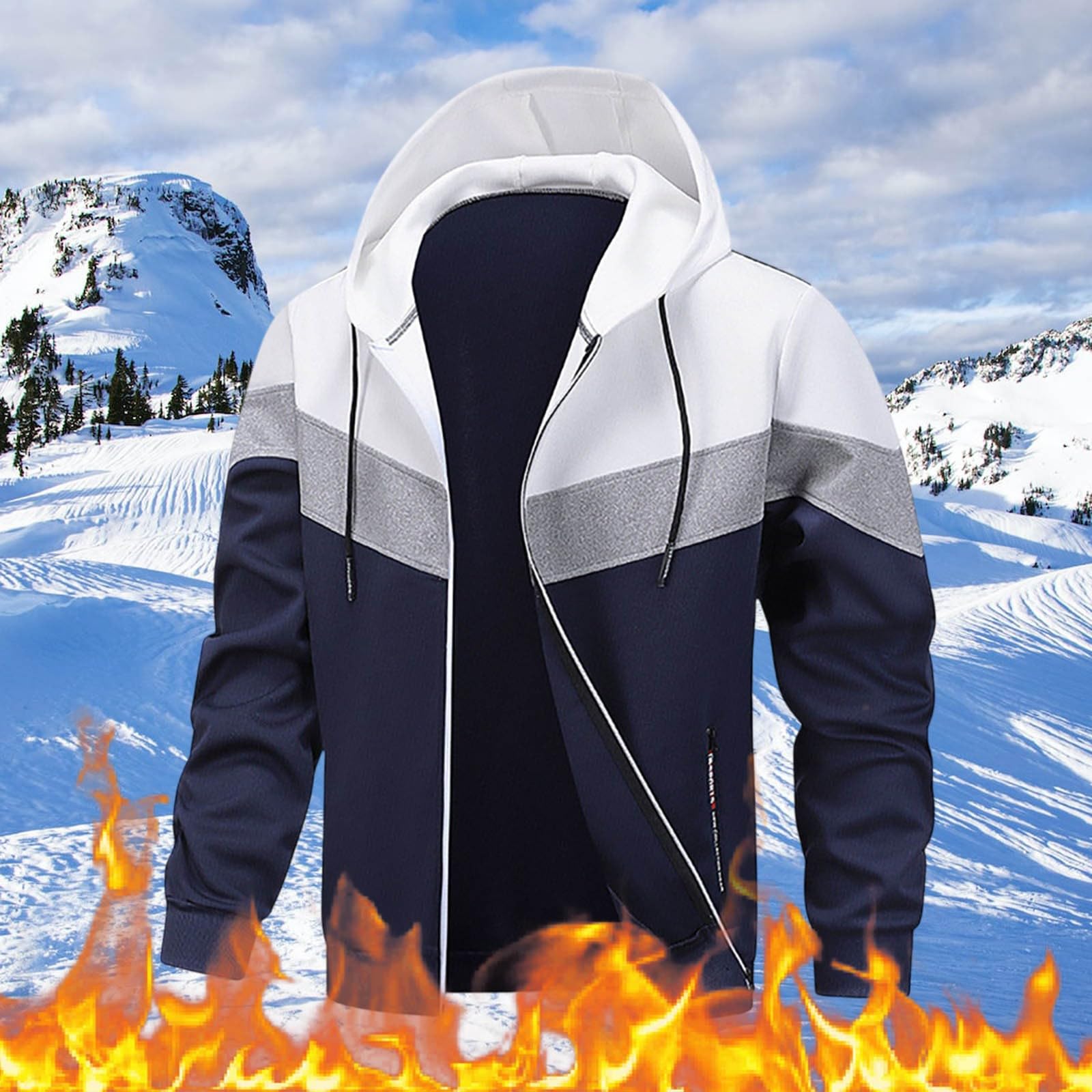 Forro Polar Hombre, Chaqueta Polar con Capucha para Hombre, acogedora, Suave, cálida, para Invierno, para Exteriores, Informal, Ligera, cómoda, Elegante y versátil.
