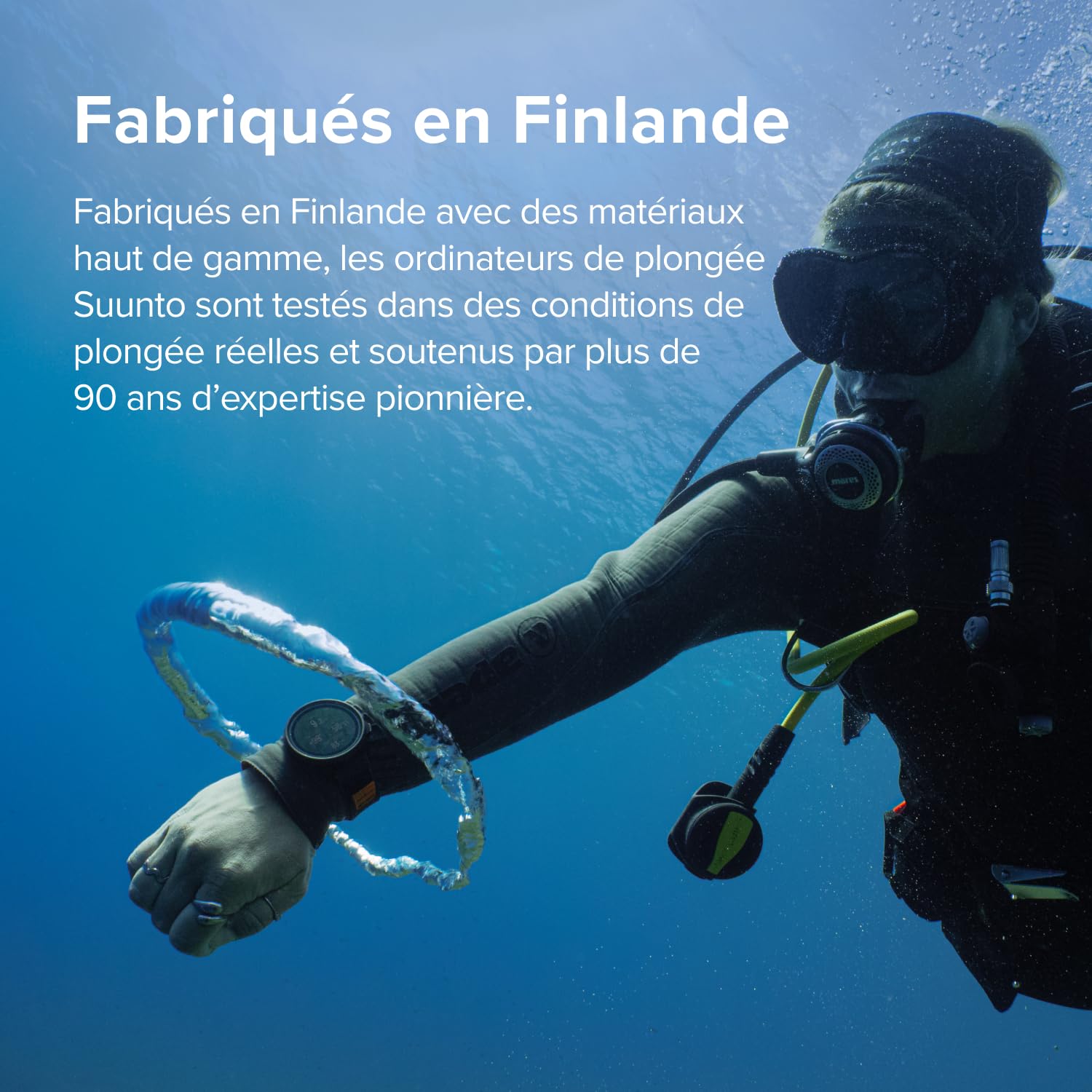 SUUNTO Nautic S Ordinateur de Plongée Montre GPS Écran AMOLED Analyse Gaz Sans Fil Autonomie 60h Plongée Étanche 80m Cartes Hors Ligne