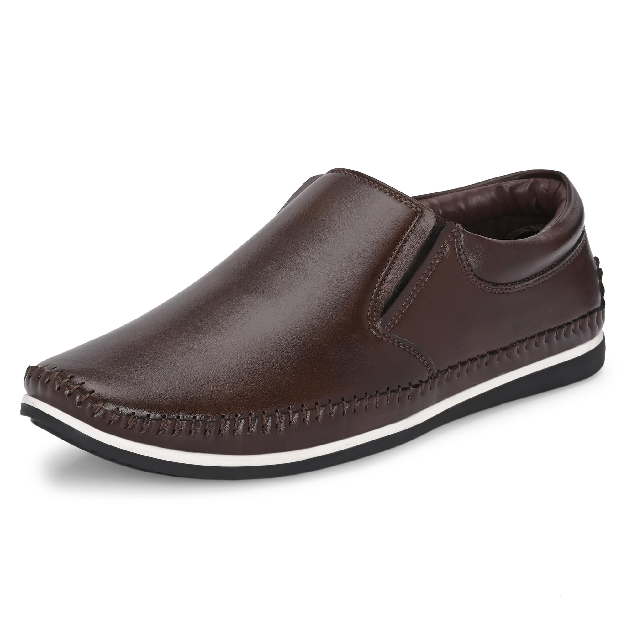 Mens Slip-on Shoes | Slip On Cushioned Insole Formal Shoe |Premium Craftsmanship & Durable Build | Classic, Timeless Durable Formal Shoes with a Smart and Sleek Upper, Crafted Material (7632)-image-11