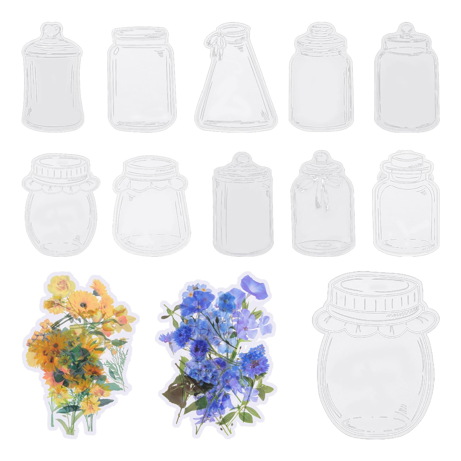 PATIKIL Transparent Dried Flower Bookmarks