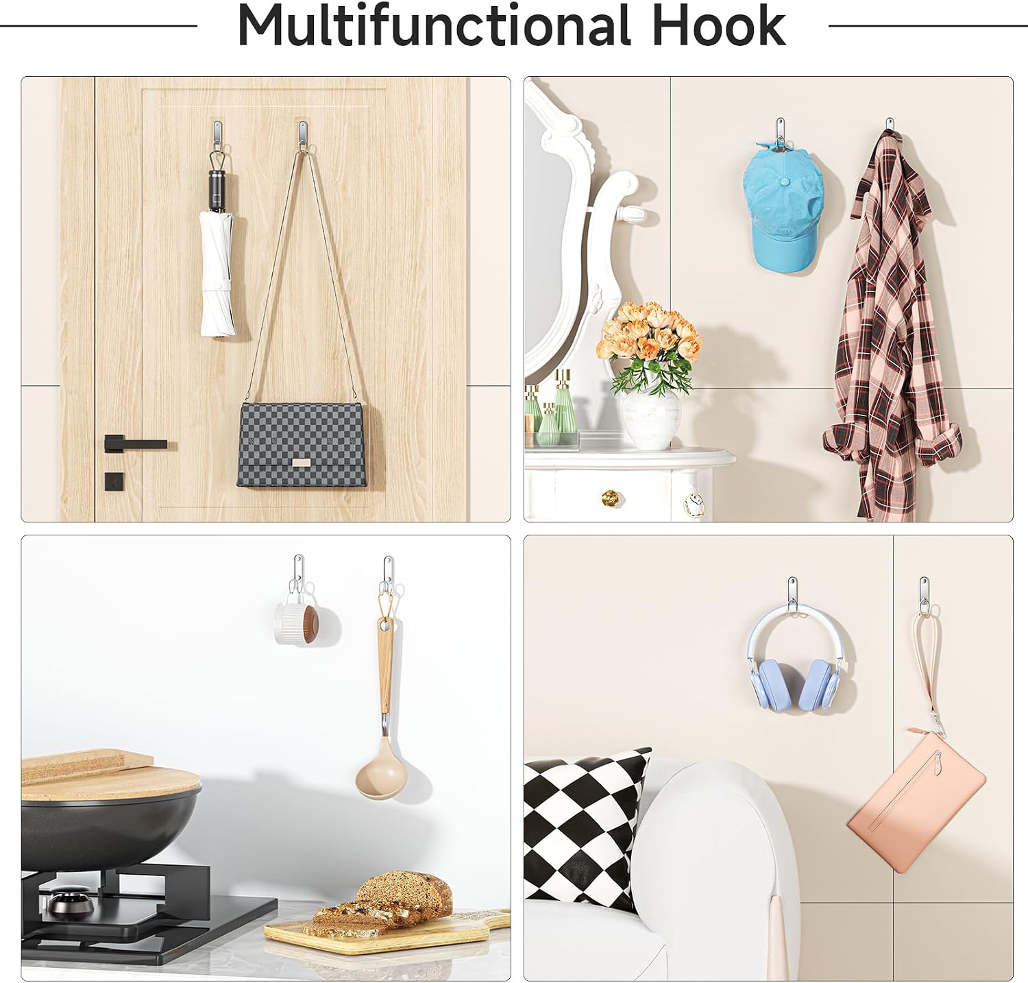 Ironing Board Hanger Wall Mount, Ironing Board Holder for T or Y Leg, Iron Board Holder Stainless Steel, Iron Board Hanger for Laundry Room, Iron Boards Hook for Wall
