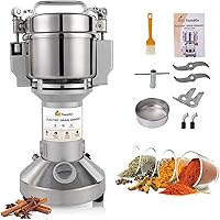 Vista 1 de FoundGo Molino de grano eléctrico de 10.6 oz300 g, molinillo de grano comercial de acero inoxidable, máquina de pulir en polvo de 25,000 rpm