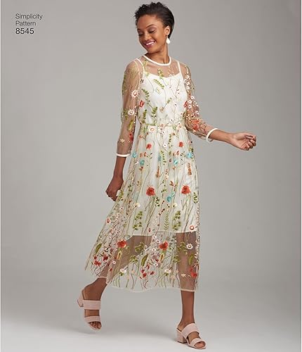 Miniatura 2 de Simplicity US8545PS - Patrones de costura para mujer, camisa y camiseta sin mangas, tallas 12-20