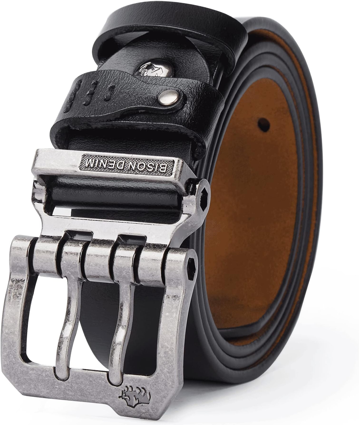 Men's Belts Leather Dress Genuine Leather Classic Heavy Duty Buckle Belt Casual for Jeans