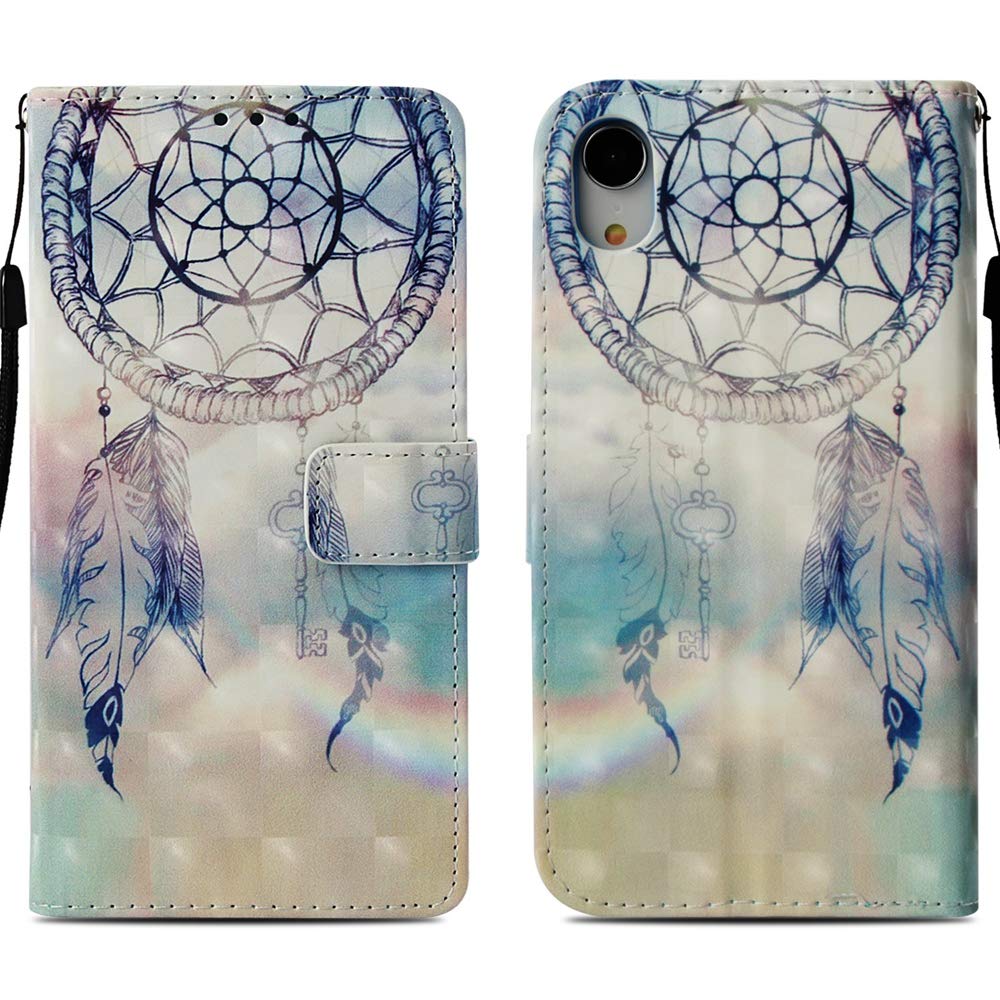 Custodia Portafoglio Per IPhone XR Con Farfalla Colorata - Cover A Libro In Pelle Con Slot E Cavalletto