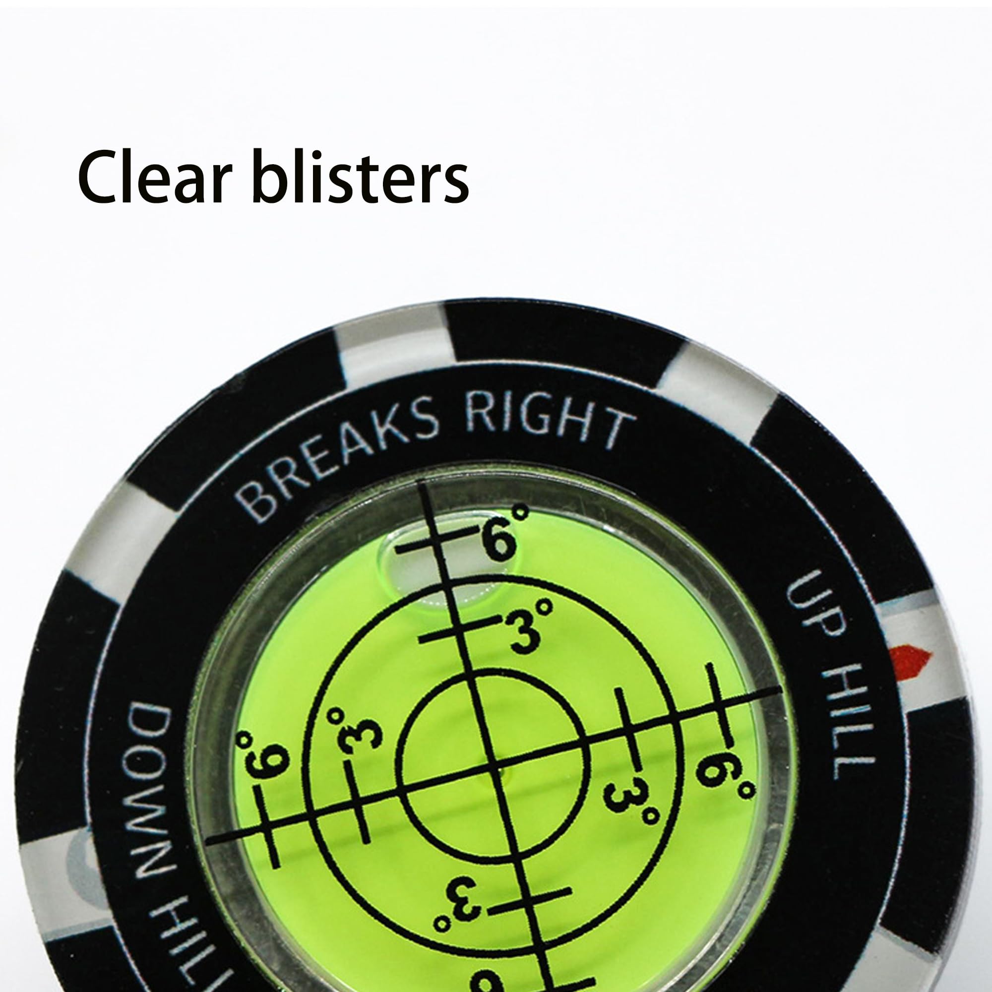 Golf Reader Horizontal Ball Marker z Poziomnicą, Precyzyjny Czytnik Zieleni, Klips na Czapkę