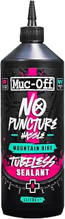 Muc Off No Puncture Hassle Tubeless Sealant, 1 Liter - Advanced Bicycle Tyre Sealant with UV Tracer Dye that Seals Tears and Holes Up to 6mm, Pink