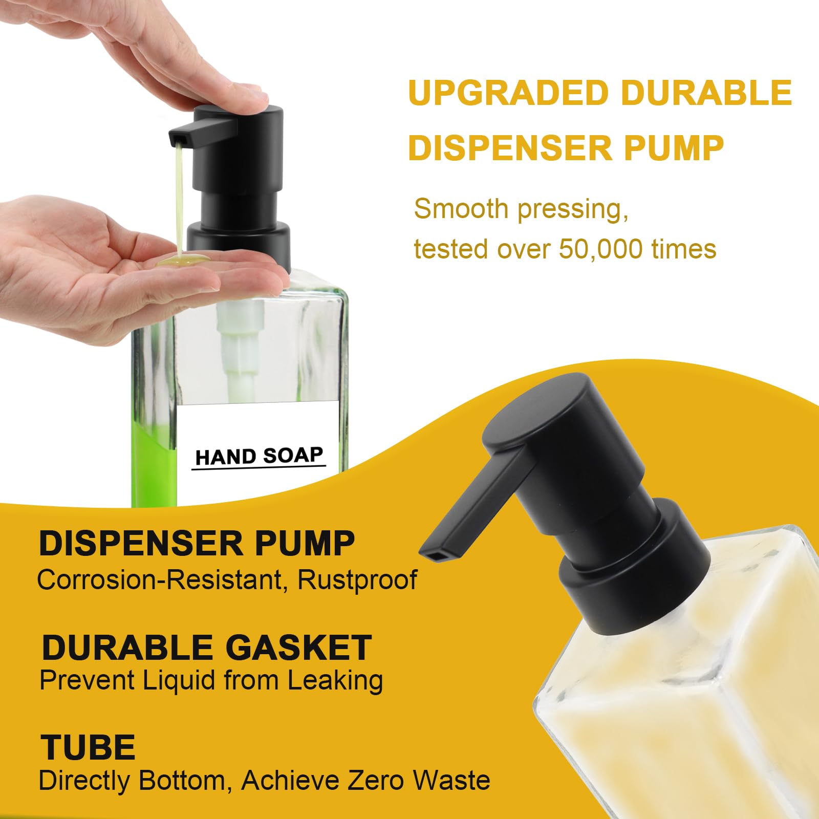 2-Pack - 500ml - Handzeepdispenser voor de badkamer - Moderne