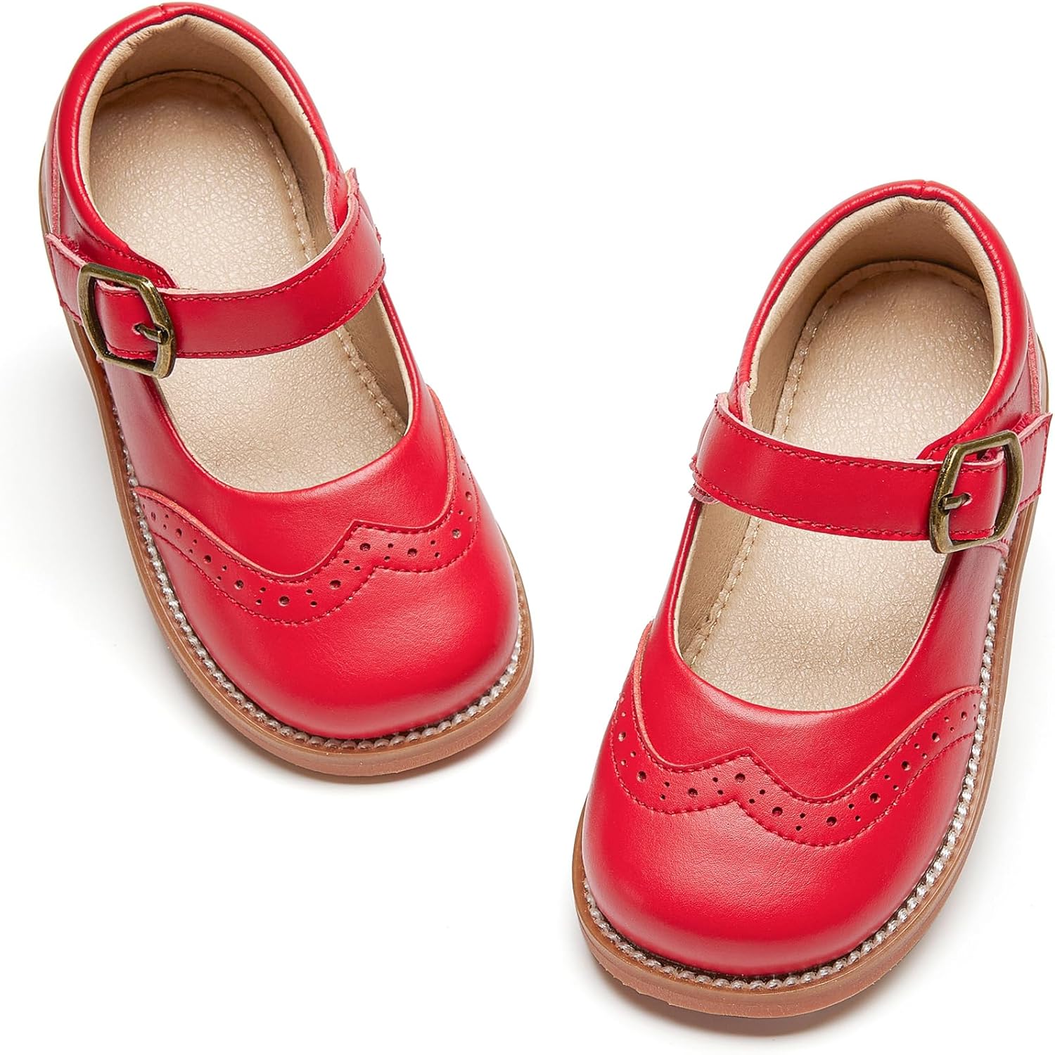 Otter MOMO Toddler Little Girls Oxford Shoes Mary Jane Flat T-Strap School Uniform Party Dress Shoes