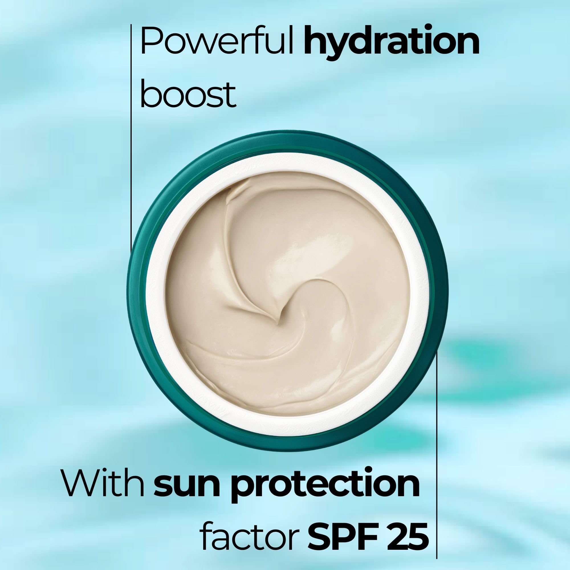 M. Asam AQUA INTENSE Supreme Hyaluron Day Cream SPF 25 (50 ml) - fragrance-free hyaluron face cream for intensive moisture, dryness lines are visibly plumped up, vegan face moisturizer, facial care - Image 2