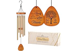 Celebrate 50 Years of Love with an Enchanting Golden Anniversary Wind Chime
