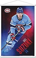 Vista 7 de Trends International NHL Montreal Canadiens - Nick Suzuki 23 Wall Poster, 22.37" x 34.00", Print and Beechwood Hanger Bundle