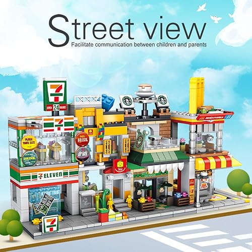 Miniatura 4 de LITTCO Bloques de construcción City Street View Juguete de construcción 3D Bloques de juguete de ladrillos DIY Juguetes de construcción Decoración